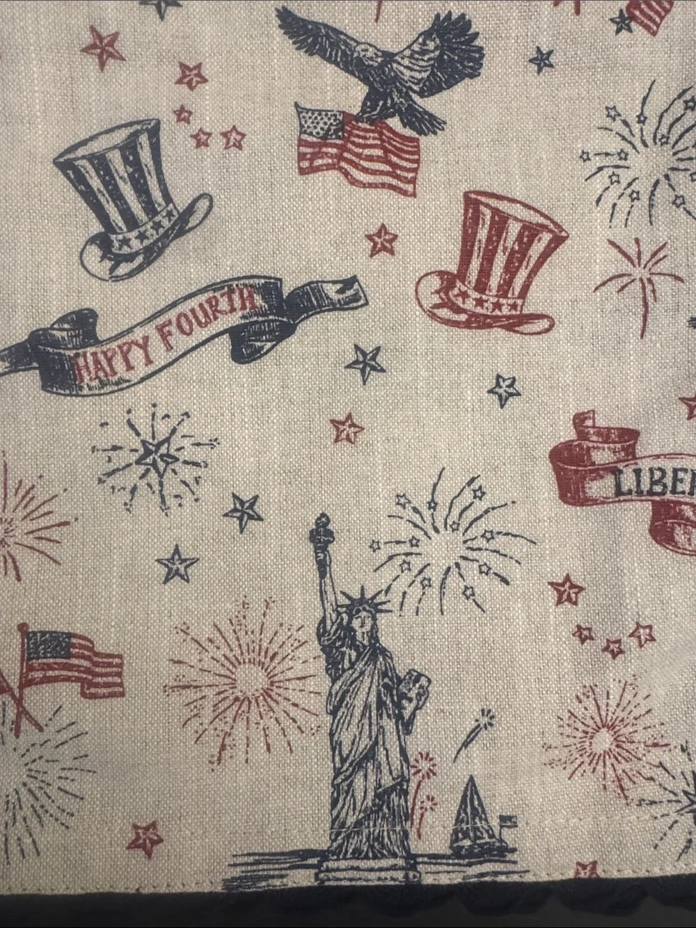 💥THE FARMHOUSE by Rachel Ashwell Patriotic Cotton Valance -Light Filtering